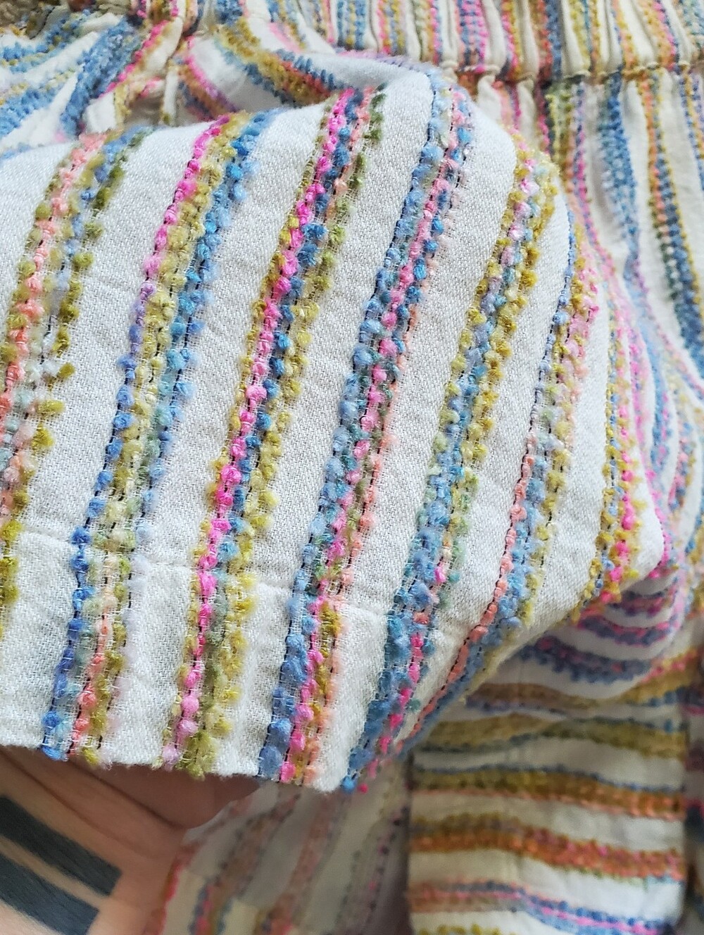Lou & Grey Rainbow Striped Multicolor V-Neck Tank and Shorts Set Pastel Size M - Picture 5 of 13